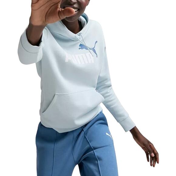 Puma Tops - Puma Women's Essential+ Logo Fleece Hoodie NWT FROSTED DEW SIZE S